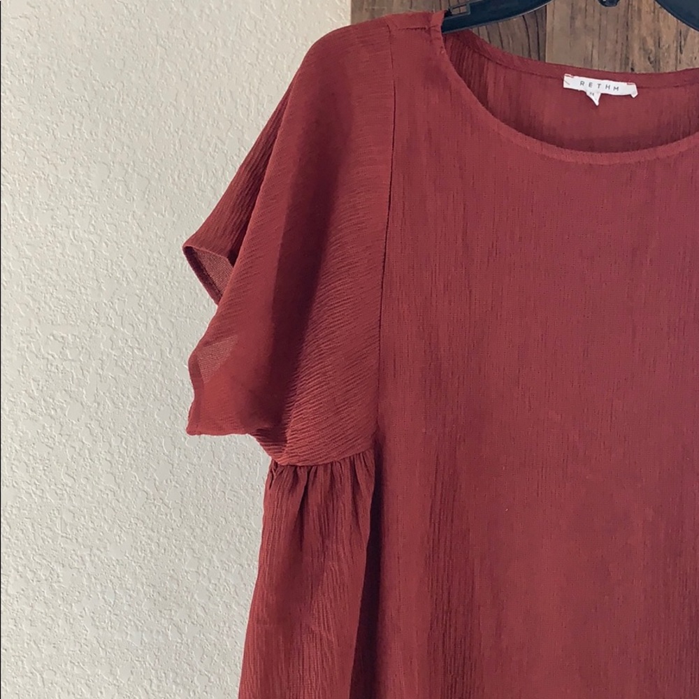 Rust colored blouse - Picture 3 of 4